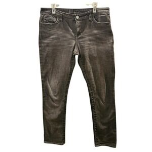 KUT from the Kloth Sz 14 Mia Skinny Jeans Stone Washed Black  #480